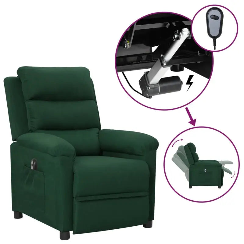 Verstelbare stoel voor comfortabel relaxen en een rustige nachtrust - Donkergroen / 1 - Fauteuils & Relaxfauteuils