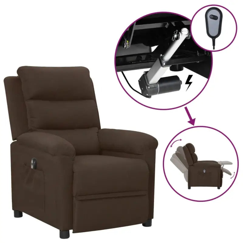 Verstelbare stoel voor comfortabel relaxen en een rustige nachtrust - Donkerbruin / 1 - Fauteuils & Relaxfauteuils