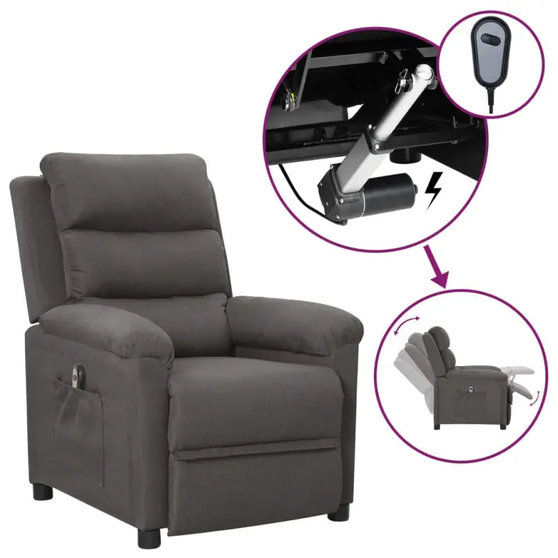 Verstelbare stoel voor comfortabel relaxen en een rustige nachtrust - Donkergrijs / 1 - Fauteuils & Relaxfauteuils