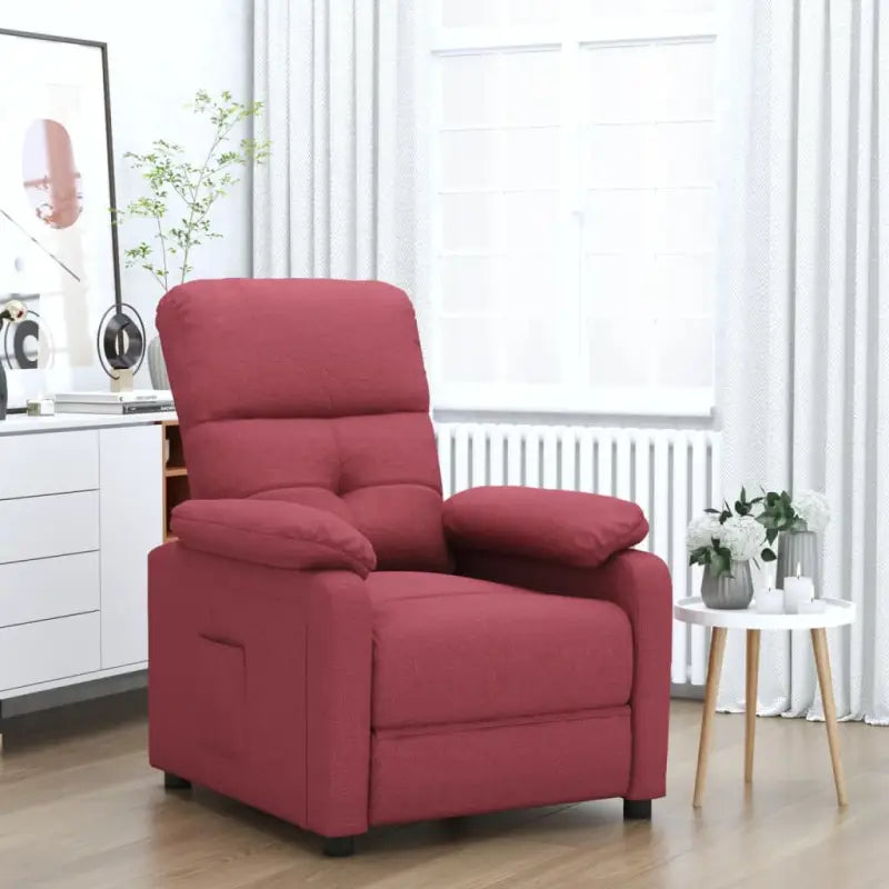 Verstelbare stoel voor ultiem comfort en ontspanning - Wijnrood / 1 - Fauteuils & Relaxfauteuils