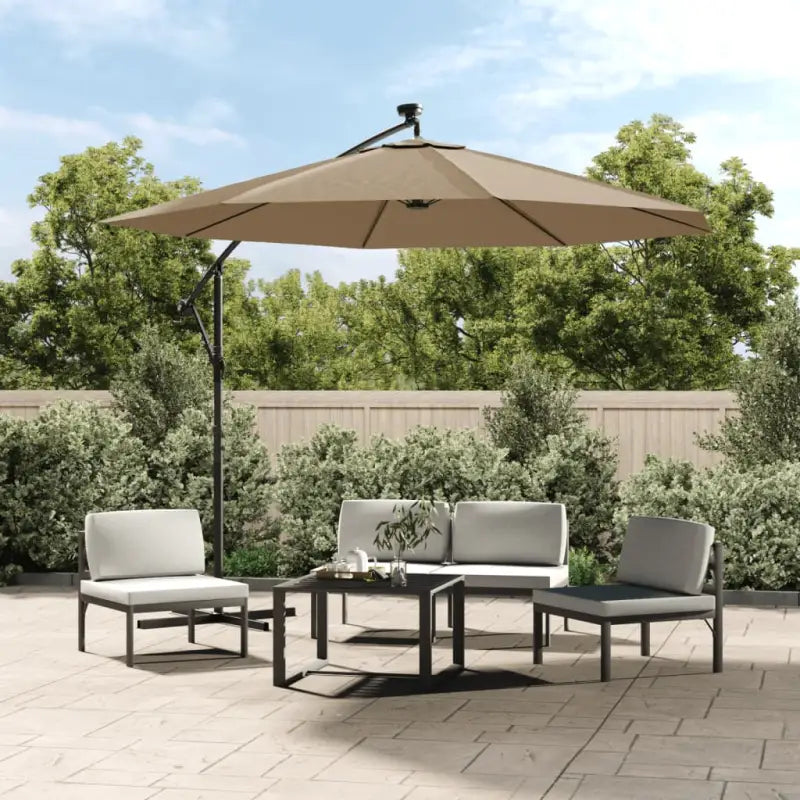 Vervangend parasoldoek voor schaduw en UV-bescherming - Taupe / 350 cm / 1 - Parasol- & zonweringdoeken