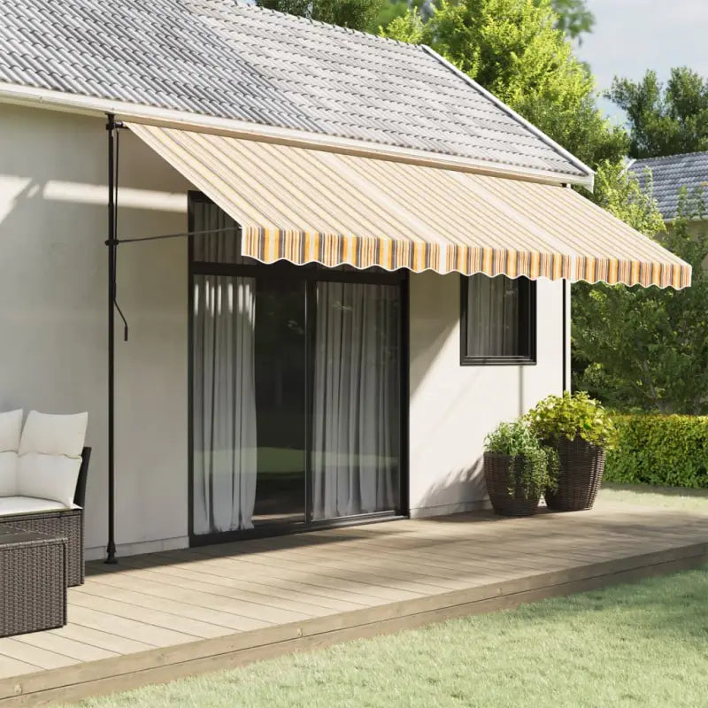 Vervangingsdoek voor Luifelrok voor een Frisse uitstraling - Geel en grijs / 4.5 m / 1 - Zonwering