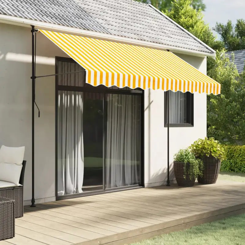 Vervangingsdoek voor Luifelrok voor een Frisse uitstraling - Geel en wit / 3 m / 1 - Zonwering