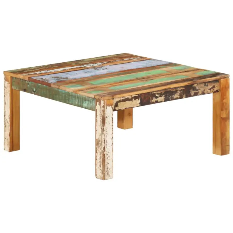 Vierkante salontafel van massief gerecycled hout voor landelijke stijl - Salontafels