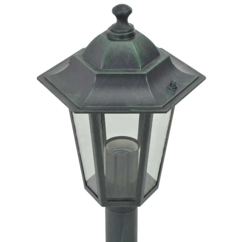 Vijfdelige tuinlampenset met PVC lampenkap en duurzame levering bevat - Buitenverlichting