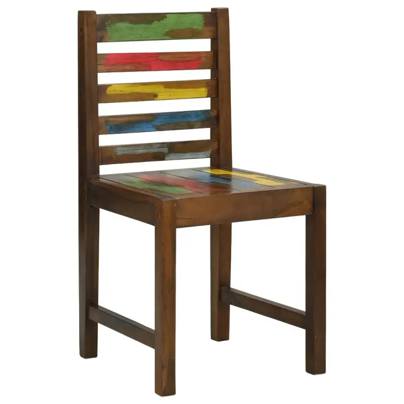 Vintage eetkamerstoelen van massief gerecycled hout voor antieke charme - Eetkamerstoelen