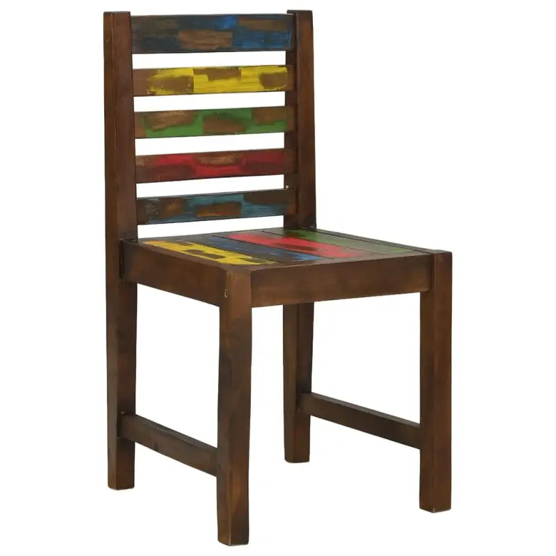 Vintage eetkamerstoelen van massief gerecycled hout voor antieke charme - Eetkamerstoelen