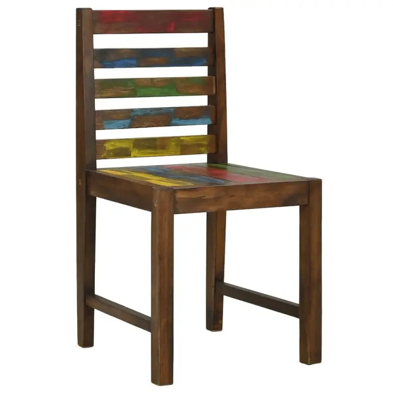 Vintage eetkamerstoelen van massief gerecycled hout voor antieke charme - Eetkamerstoelen