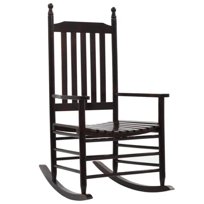 Vintage houten schommelstoel voor een elegante en tijdloze sfeer - Bruin / 1 - Tuinstoelen