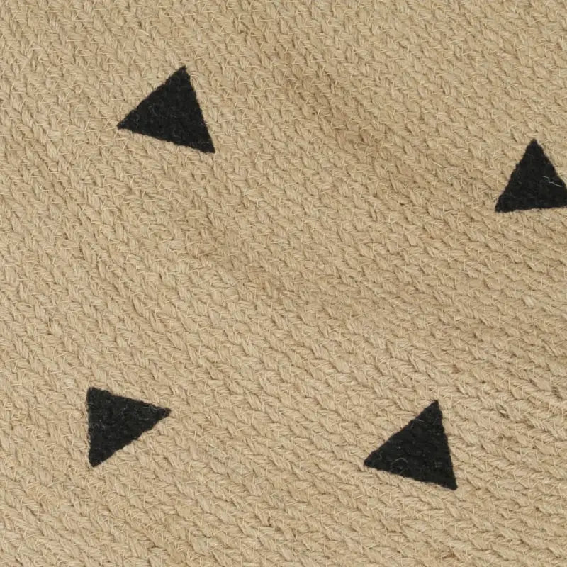 Vloerkleed met driehoek print van gevlochten jute voor een natuurlijke look - Vloerkleden