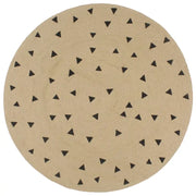 Vloerkleed met driehoek print van gevlochten jute voor een natuurlijke look - Vloerkleden