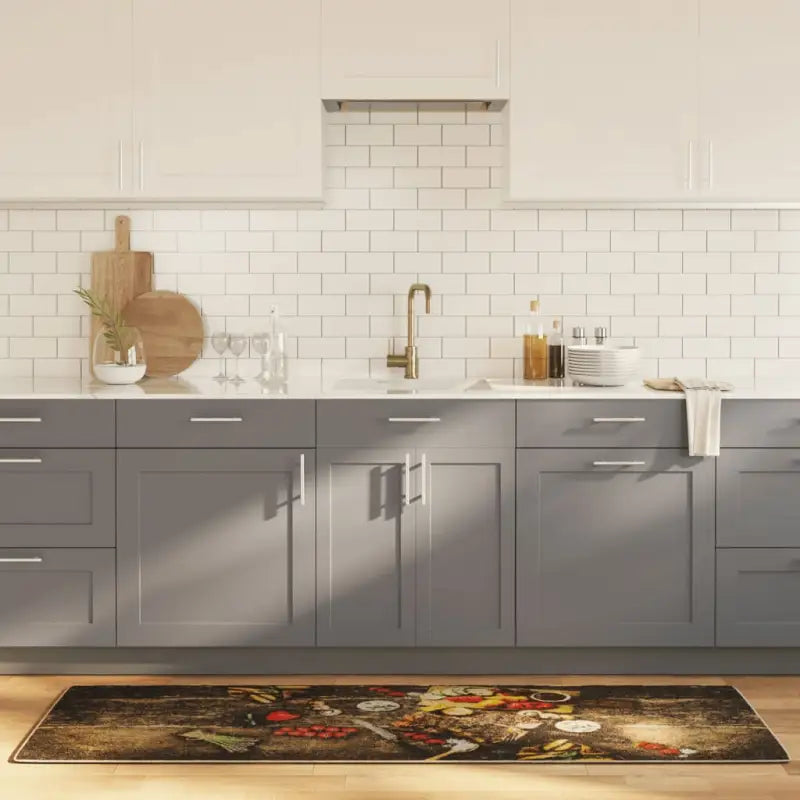 Vloerkleed met levendige kleuren en zacht fluweel voor de keuken - Vloerkleden