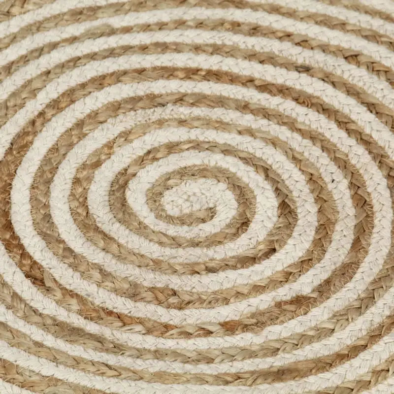 Vloerkleed met spiraal ontwerp van gevlochten jute voor een natuurlijke uitstraling - Vloerkleden