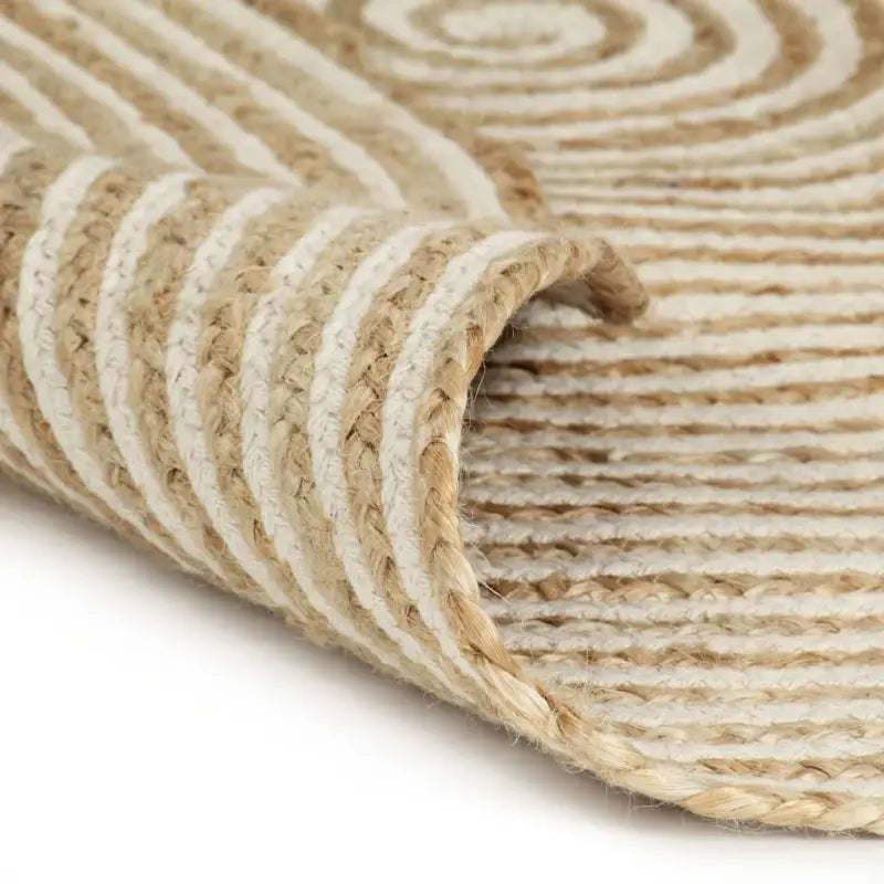 Vloerkleed met spiraal ontwerp van gevlochten jute voor een natuurlijke uitstraling - Vloerkleden