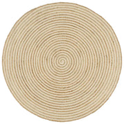 Vloerkleed met spiraal ontwerp van gevlochten jute voor een natuurlijke uitstraling - Vloerkleden