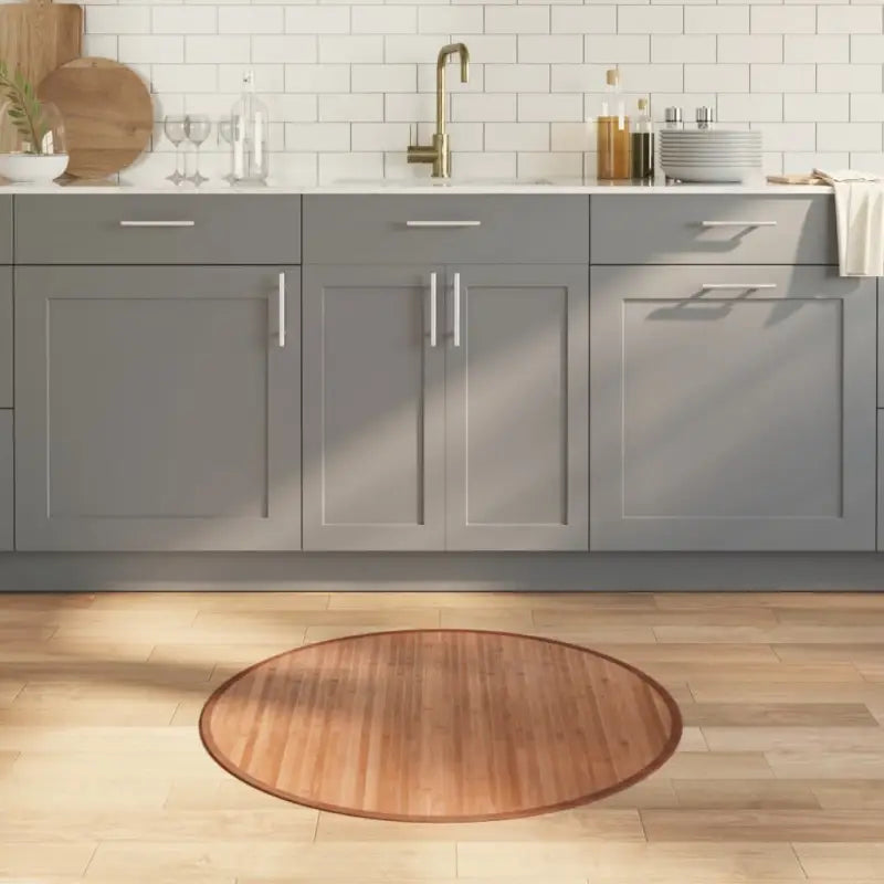 Vloerkleed van Bamboe met neutrale kleuren en gemakkelijk schoon te maken - Vloerkleden