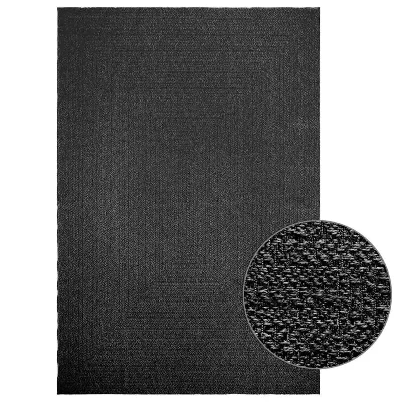 Vloerkleed voor binnen en buiten met gezellige sfeer - Antraciet / 200 x 290 cm / Rechthoekig - Vloerkleden