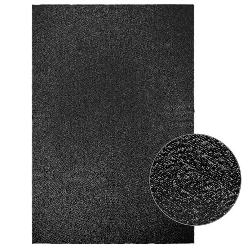 Vloerkleed voor binnen en buiten met gezellige sfeer - Antraciet / 200 x 290 cm / Rond - Vloerkleden