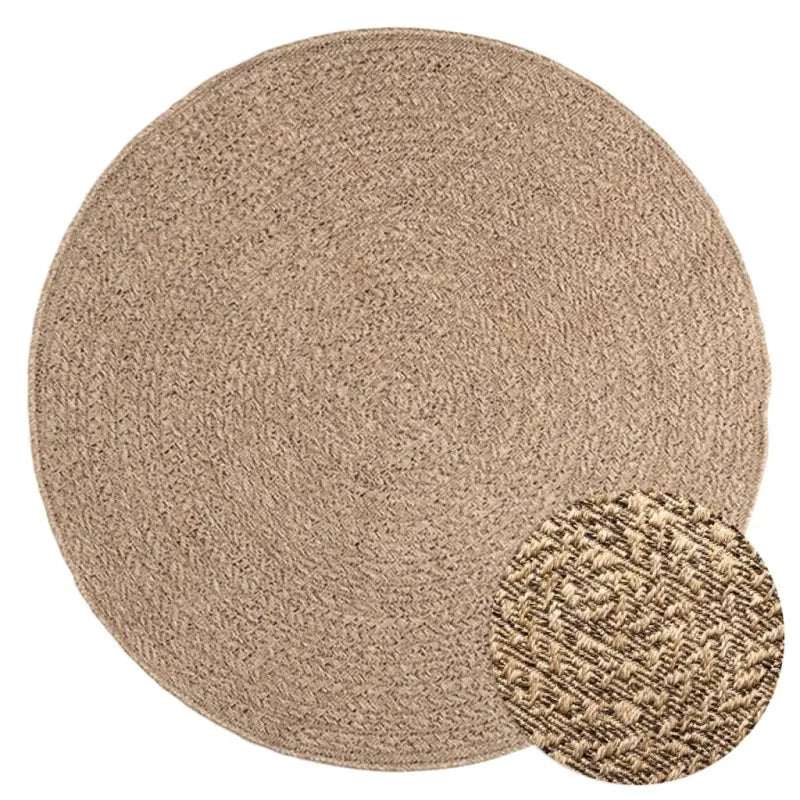 Vloerkleed voor binnen en buiten met gezellige sfeer - Bruin / Ø 120 cm / Rond - Vloerkleden