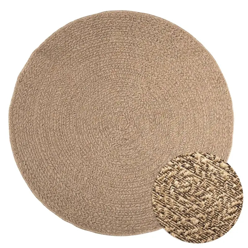 Vloerkleed voor binnen en buiten met gezellige sfeer - Bruin / Ø 160 cm / Rond - Vloerkleden