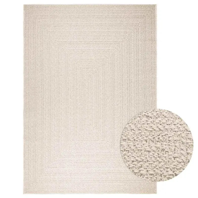 Vloerkleed voor binnen en buiten met gezellige sfeer - Crème / 200 x 290 cm / Rechthoekig - Vloerkleden