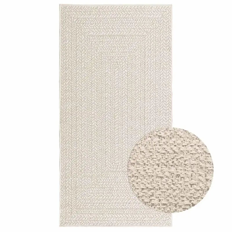 Vloerkleed voor binnen en buiten met gezellige sfeer - Crème / 80 x 150 cm / Rechthoekig - Vloerkleden