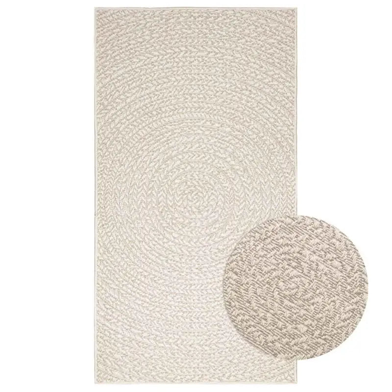 Vloerkleed voor binnen en buiten met gezellige sfeer - Crème / 80 x 150 cm / Rond - Vloerkleden