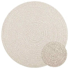 Vloerkleed voor binnen en buiten met gezellige sfeer - Crème / Ø 120 cm / Rond - Vloerkleden