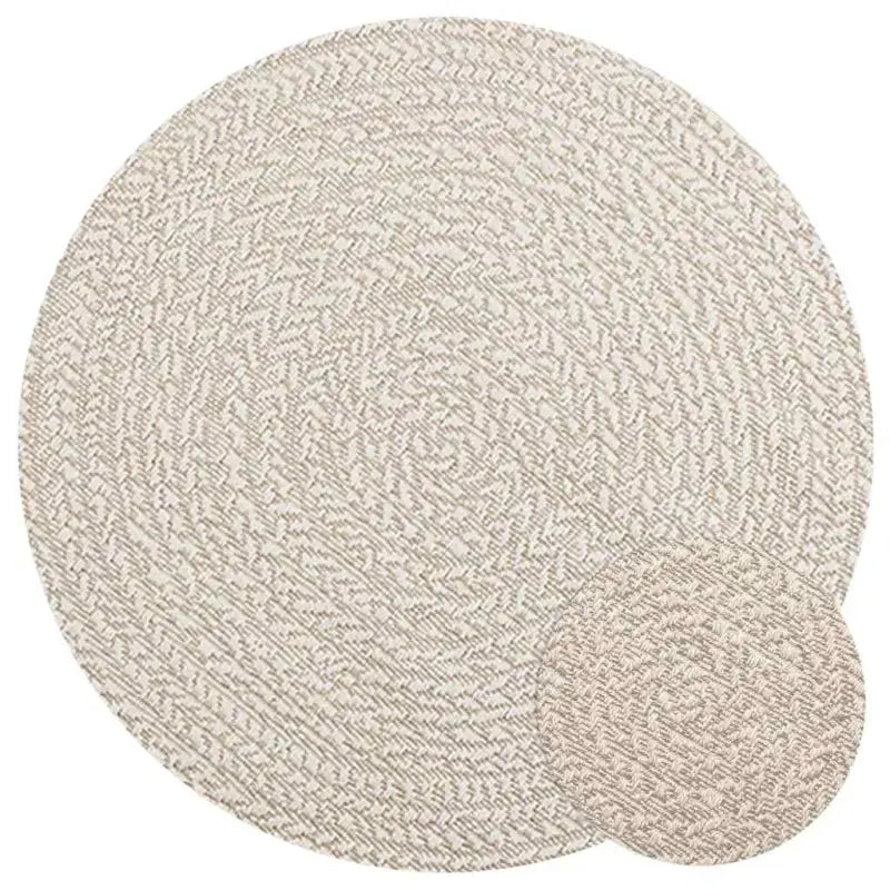 Vloerkleed voor binnen en buiten met gezellige sfeer - Crème / Ø 90 cm / Rond - Vloerkleden