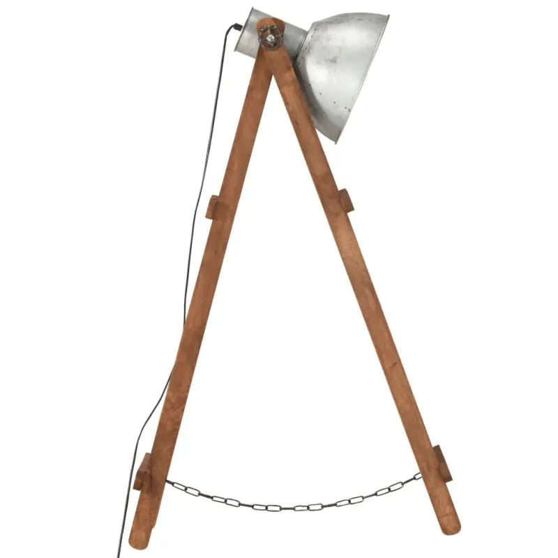 Vloerlampen set met verweerde bruine afwerking en massief mangohout - Lampen