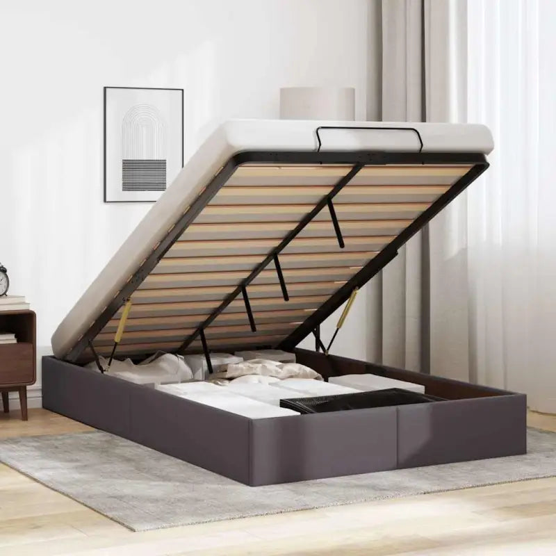 Voetenbank voor bedden en boxspring nodig met opberggemak en comfort - Grijs / 120 x 200 cm - Bedden & bedframes