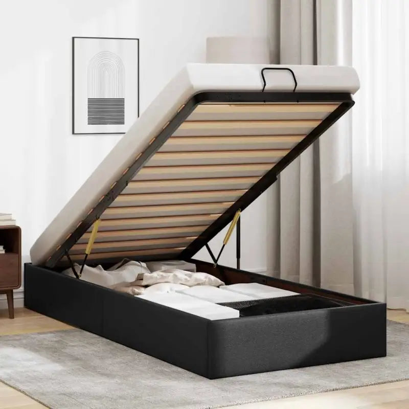 Voetenbank voor bedden en boxspring nodig met opberggemak en comfort - Zwart / 90 x 190 cm - Bedden & bedframes