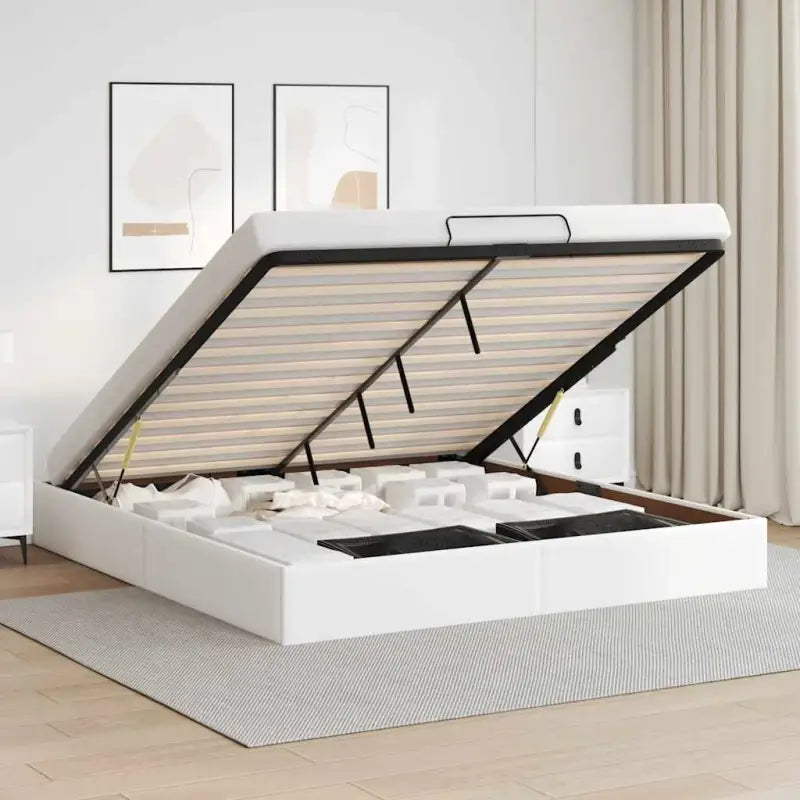 Voetenbank voor bedden en boxspring nodig met opberggemak en comfort - Wit / 180 x 200 cm - Bedden & bedframes