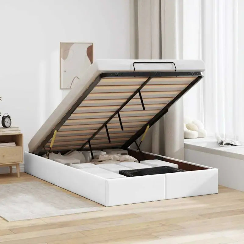 Voetenbank voor bedden en boxspring nodig met opberggemak en comfort - Wit / 120 x 200 cm - Bedden & bedframes