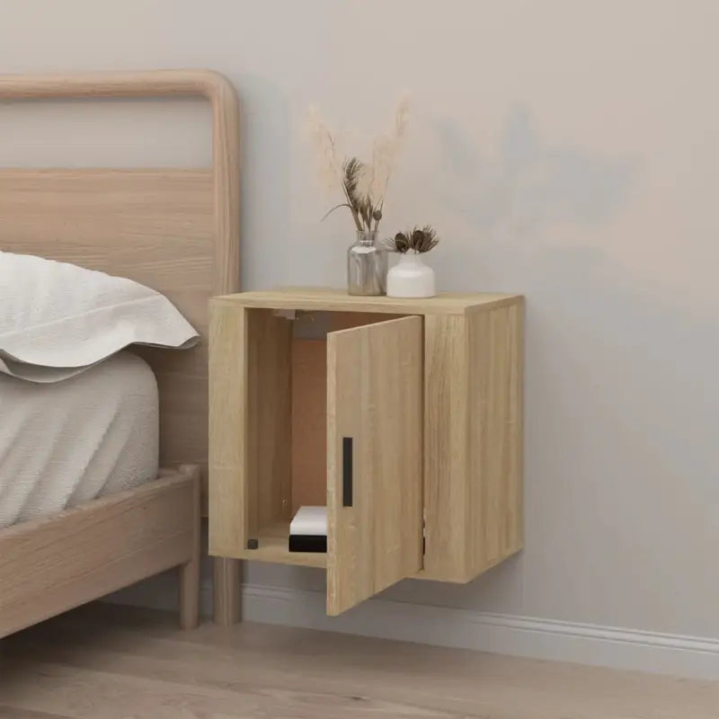 Wandgemonteerde nachtkastje met elegant en duurzaam ontwerp - Nachtkastjes