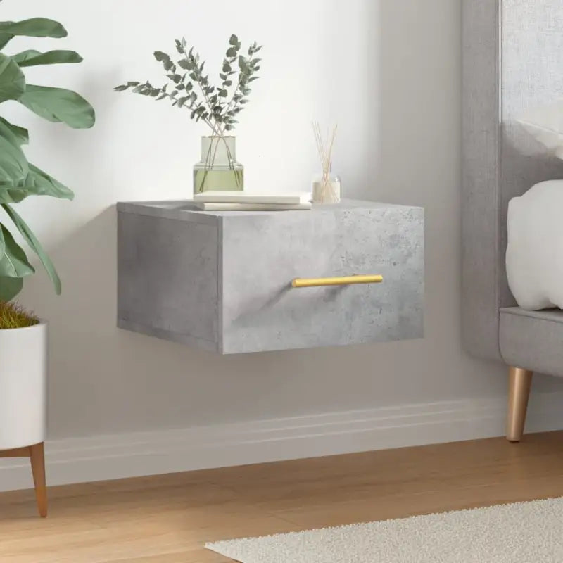 Wandgemonteerde opbergkasten van bewerkt hout voor je interieur - Betongrijs / 1 - Opbergkasten & lockerkasten