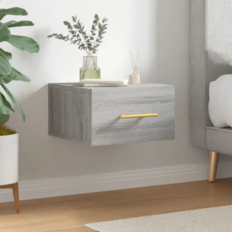 Wandgemonteerde opbergkasten van bewerkt hout voor je interieur - Grijs sonoma / 1 - Opbergkasten & lockerkasten