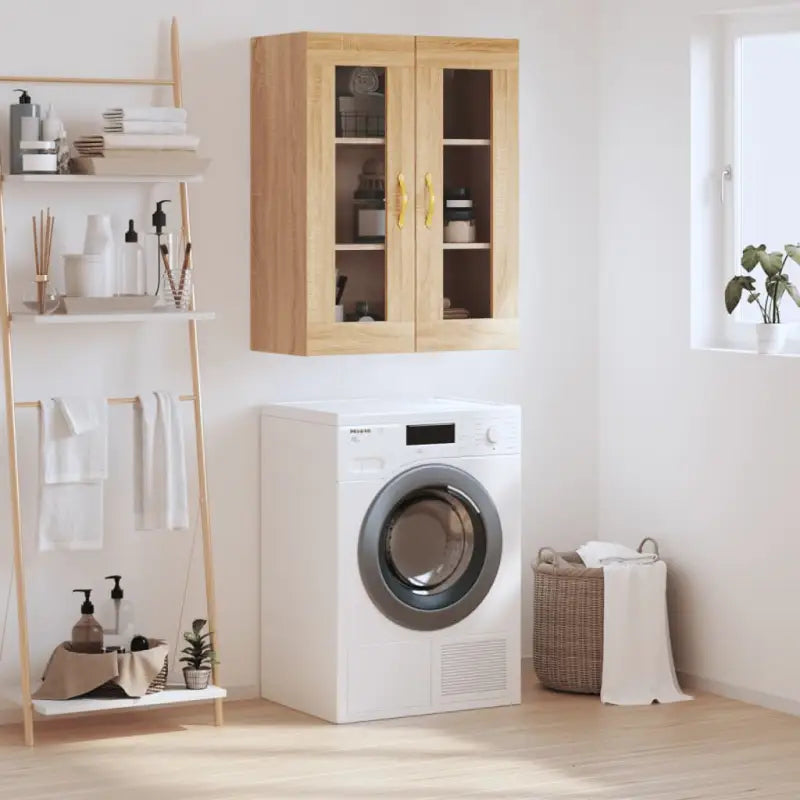 Wandkast in bewerkt hout met elegant en duurzaam ontwerp - Sonoma eiken / 1 - Dressoirs & buffetkasten