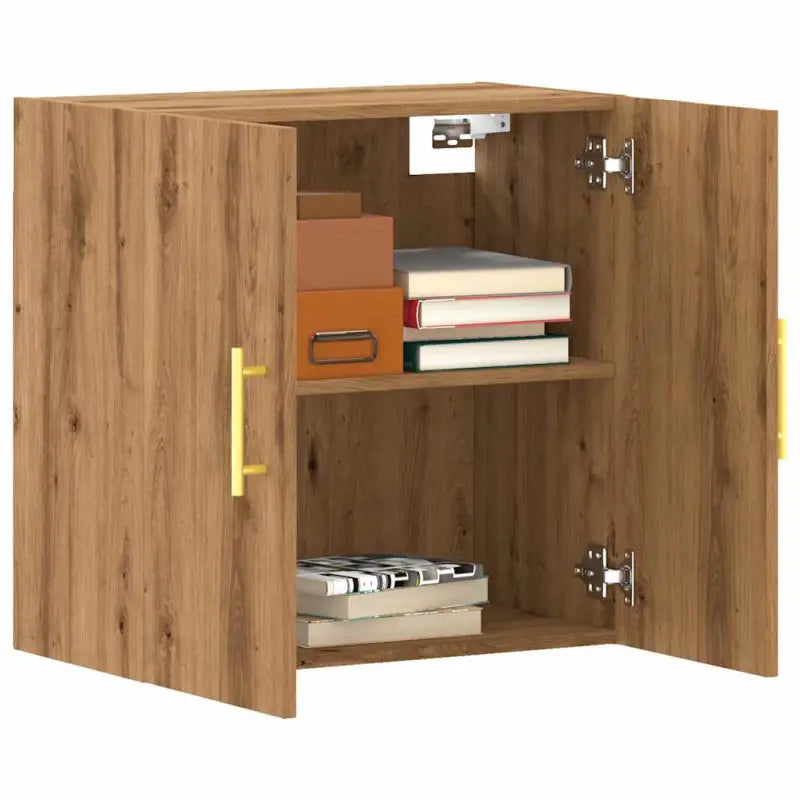 Wandkast van bewerkt hout voor interieur en opbergruimte - artisanaal eikenkleurig / 1 - Opbergkasten & lockerkasten