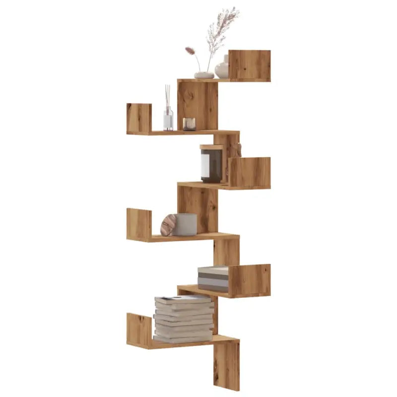 Wandplank van bewerkt hout met gemakkelijk schoon design - Eiken / 1 - Wandplanken