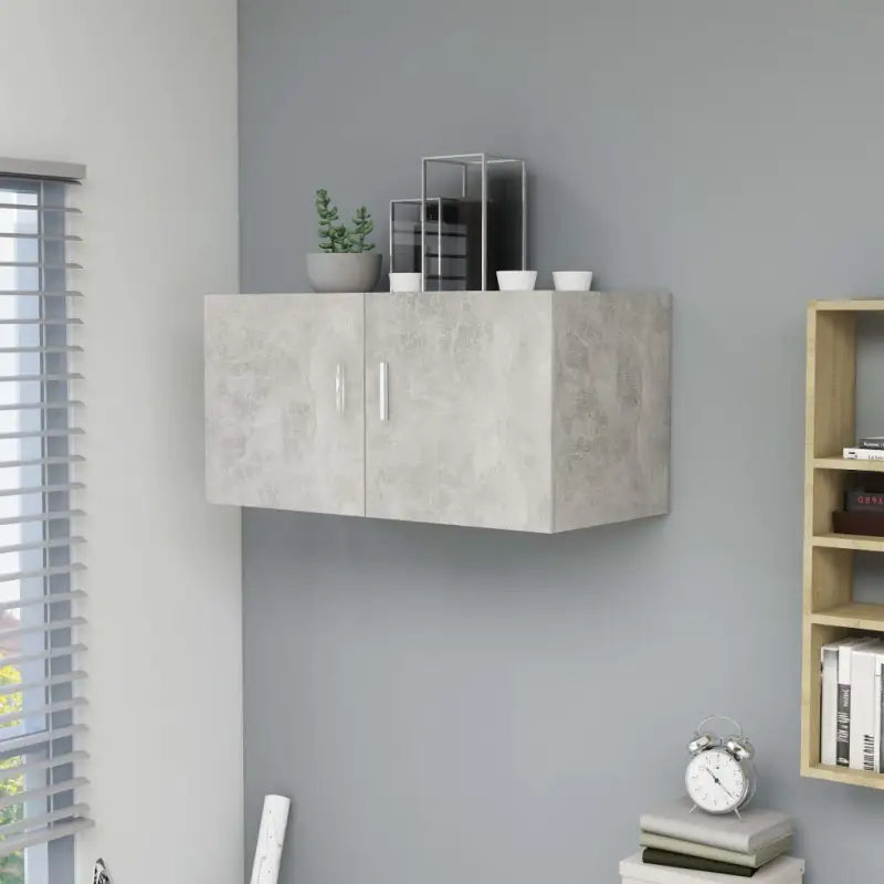 Wandplank van bewerkt hout met trendy en praktische uitstraling - Betongrijs / 1 - Wandplanken