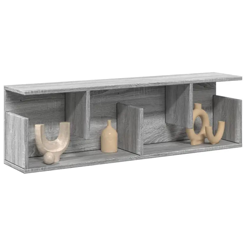 Wandplank van bewerkt hout voor een decoratief en duurzaam interieur - Grijs sonoma / 100 x 20 x 30 cm / 1 - Wandplanken