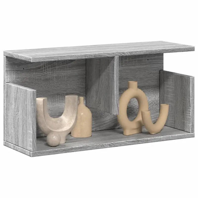 Wandplank van bewerkt hout voor een decoratief en duurzaam interieur - Grijs sonoma / 60 x 20 x 30 cm / 1 - Wandplanken