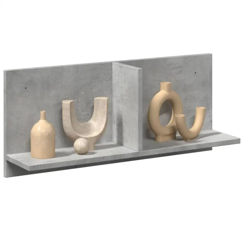 Wandplank van bewerkt hout voor een duurzame en praktische interieurstijl - Betongrijs / 70 x 16.5 x 30 cm / 1