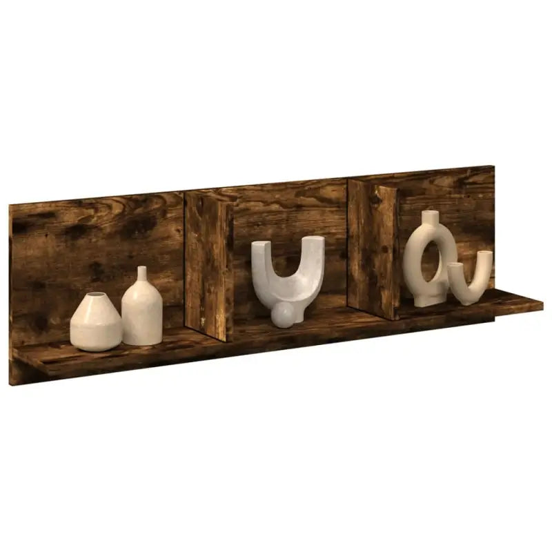 Wandplank van bewerkt hout voor een duurzame en praktische interieurstijl - artisanaal eikenkleurig / 100 x 16.5 x 30