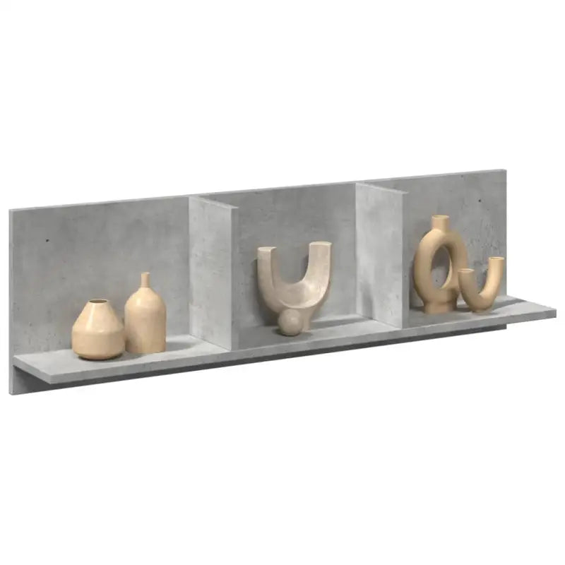 Wandplank van bewerkt hout voor een duurzame en praktische interieurstijl - Betongrijs / 100 x 16.5 x 30 cm / 1