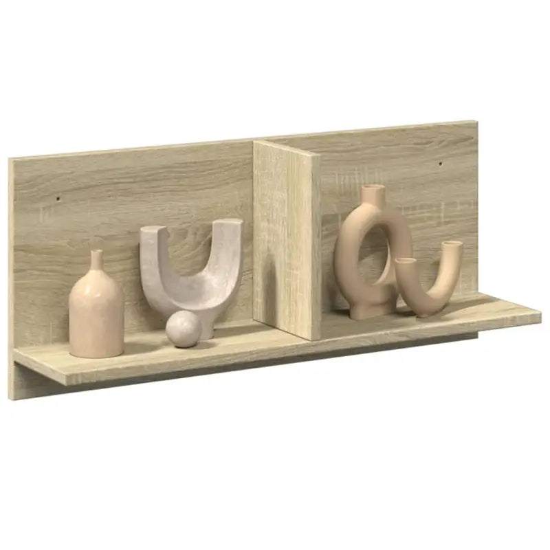 Wandplank van bewerkt hout voor een duurzame en praktische interieurstijl - Sonoma eiken / 70 x 16.5 x 30 cm / 1