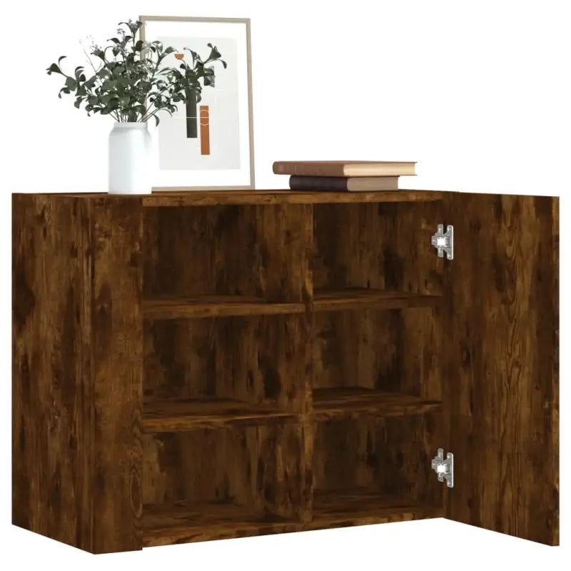 Wandplank van bewerkt hout voor een stijlvolle en praktische inrichting - Gerookt eiken / 1 - Wandplanken