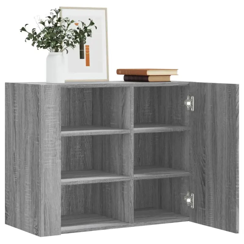 Wandplank van bewerkt hout voor een stijlvolle en praktische inrichting - Grijs sonoma / 1 - Wandplanken