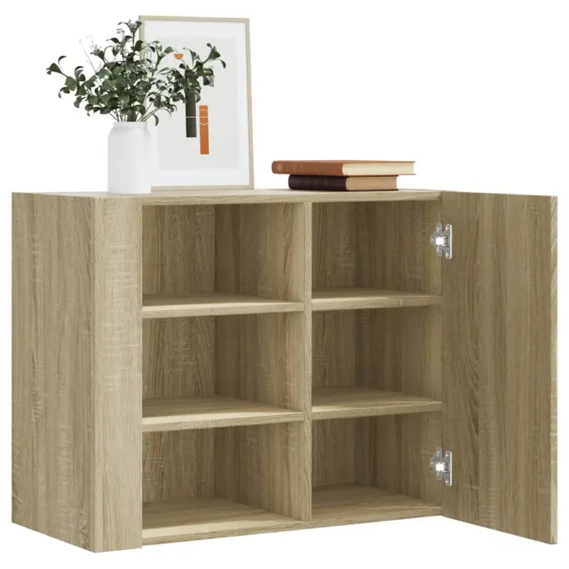 Wandplank van bewerkt hout voor een stijlvolle en praktische inrichting - Sonoma eiken / 1 - Wandplanken